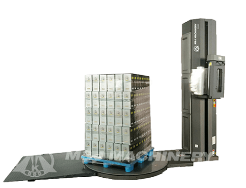 Semi-auto pallet wrapper